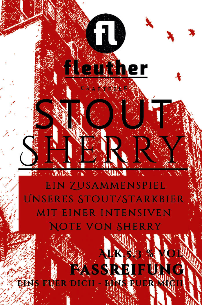 etikett stout sherry biersorte fleuther