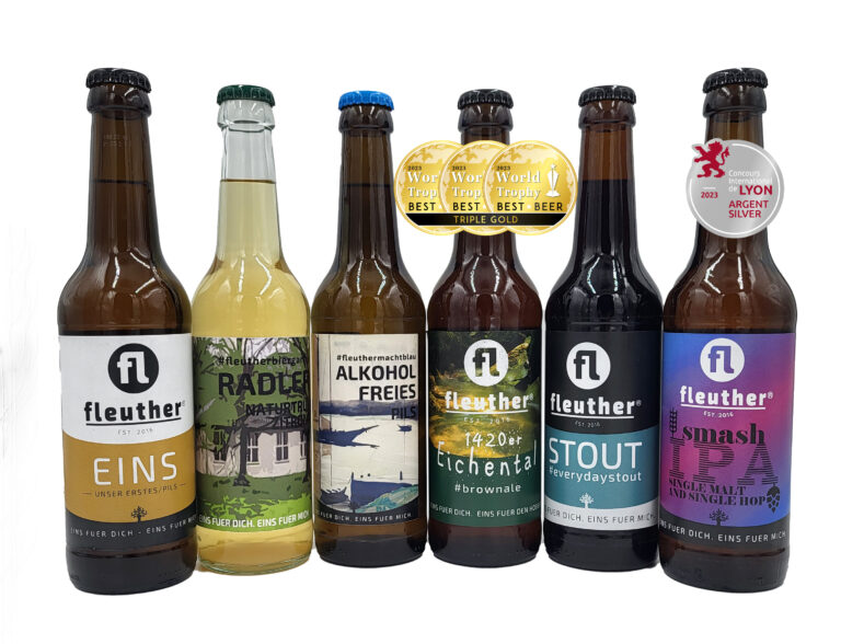 biersorten von fleuther Brauerei als fan paket zu kaufen